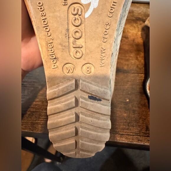 Crocs Black A-Leigh Cork Wedges size 8 - Picture 9 of 9